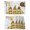 Gray, variant on Yellow Bees Gnomes Placemats Set of 4, Spring Floral Branches Pastoral Placemats for Dining Table, Place Mats for Kitchen Tabletop, Waterproof Wipeable Dining Table Mats Set