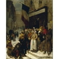 thumbnail image 2 of Gustave-Achille Guillaumet 15x18 Gold Ornate Wood Frame and Double Matted Museum Art Print Titled - Municipal Canteen in Faubourg Saint-Martin, During the Headquarters of Paris (1871) (1871), 2 of 4