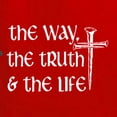 thumbnail image 5 of Wild Bobby The Way, The Truth & The Life Inspirational/Christian Unisex Graphic Hoodie Sweatshirt, Red, X-Large, 5 of 5