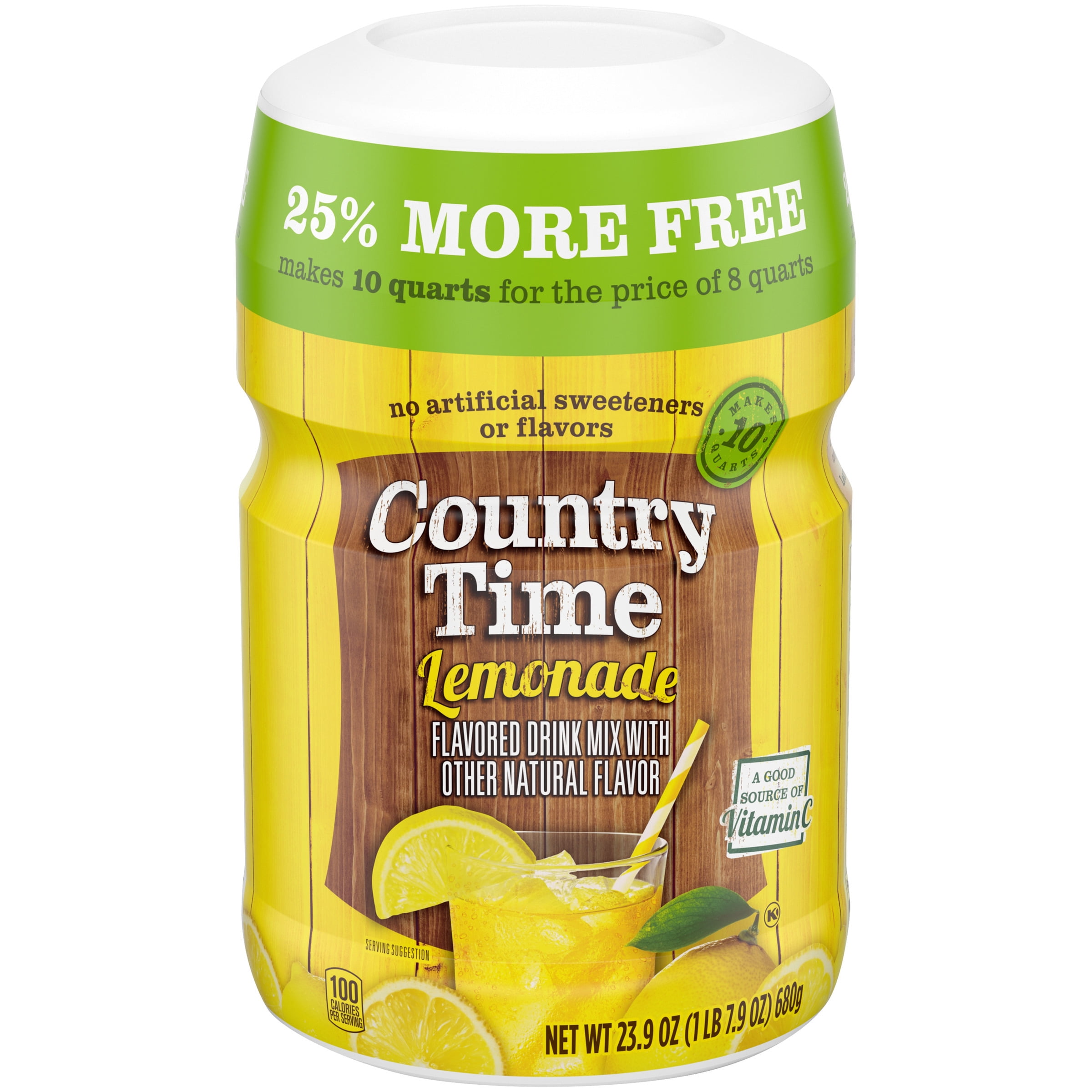 Country Time Lemonade Mix Caffeine Free 23 9 Oz Jar Walmart Com Walmart Com
