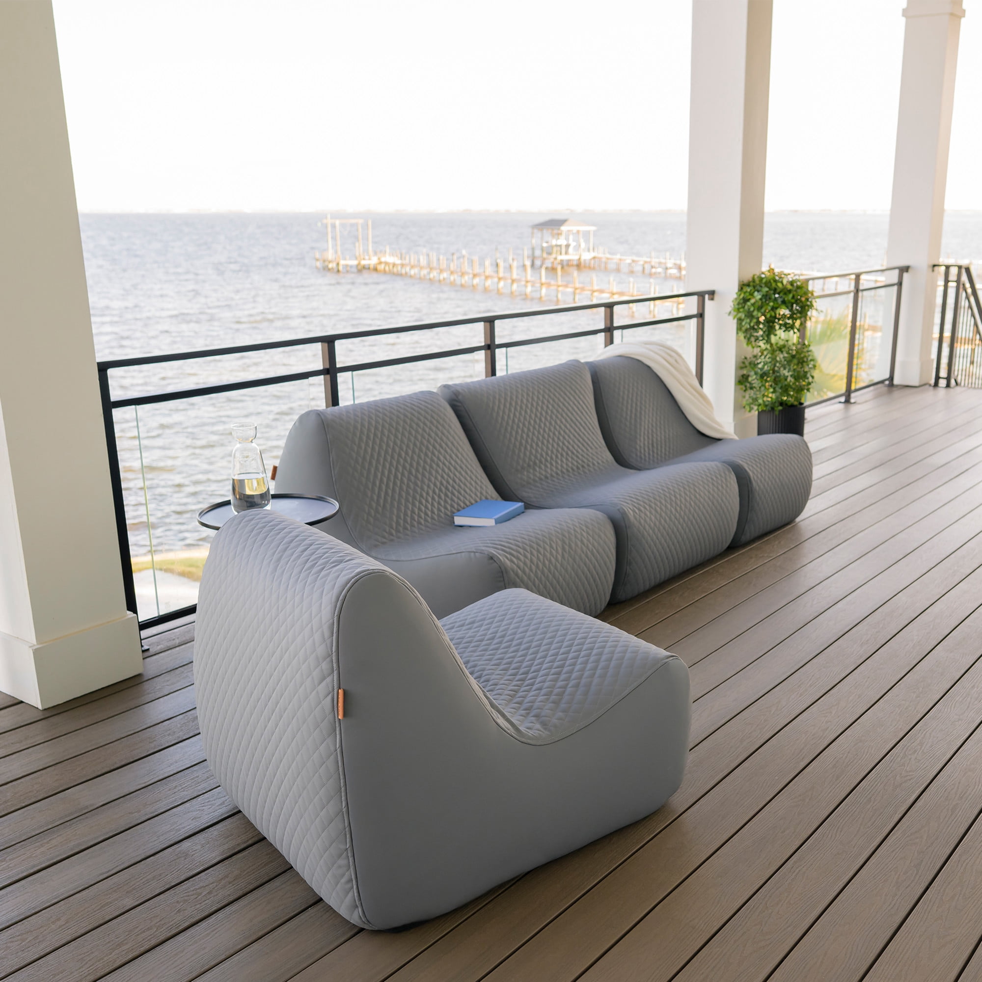 Big Joe Solvana Outdoor Sectional, 5 Piece Patio Furniture Set