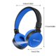thumbnail image 2 of Auriculares Bluetooth plegables supraaurales con micrófono, 8 horas de uso, azul oscuro, 2 of 7