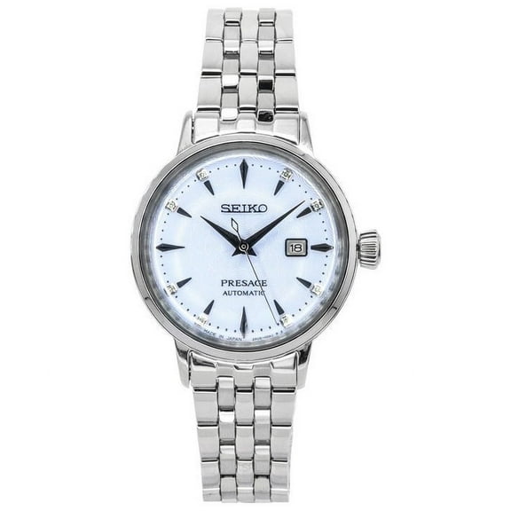Seiko Presage Cocktail Time Skydiving Diamond Accents Blue Dial Automatic SRE007J1 Women's Watch
