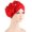 Red, variant on REORIAFEE Fall Hats for Women Floral Muslim Ruffle Hat Head Wraps Turbans Beanie Cap Beige One Size
