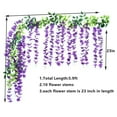 thumbnail image 4 of 4 Pcs 23Ft in Total Vine Artificial Wisteria Garland Artificial Wedding Hanging Flower for Wedding Arch Home Garden Party Outdoor Decor(Purple), 4 of 4