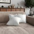 thumbnail image 2 of Home Design Calais Square Throw Pillow Inserts 12x12 Inch, Set of 4, Bedroom & Couch, Soft Decorative Pillow Insert, White, 2 of 6