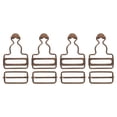 thumbnail image 1 of Unique Bargains Overall Buckles 4 Sets Retro Suspender Replacement Buckles 35mm, Copper Tone, 1 of 6
