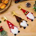 thumbnail image 3 of Christmas Cutlery Holders Suit Christmas Tableware Swedish Santa Silverware Holders Knife Fork Pouch Bag For Xmas Party Dinner Table Decorations, 3 of 5