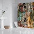 thumbnail image 3 of Waterproof Botanical Leaves Floral Shower Curtain 72x84 Inch Boho Style Polyester Unique Shower Curtain for Bathroom Hotel Home Decor with 12 Plastic Hooks, 3 of 5