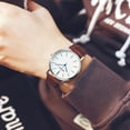thumbnail image 5 of rinsvye Sleek Minimalist Fashion With Strap Dial Men's Quartz Leather Watch Gift Watch Watch for Blind Men Mans Watch Watches Set for Women Watches for Women with Second Hand Love Bracelets That Light, 5 of 5