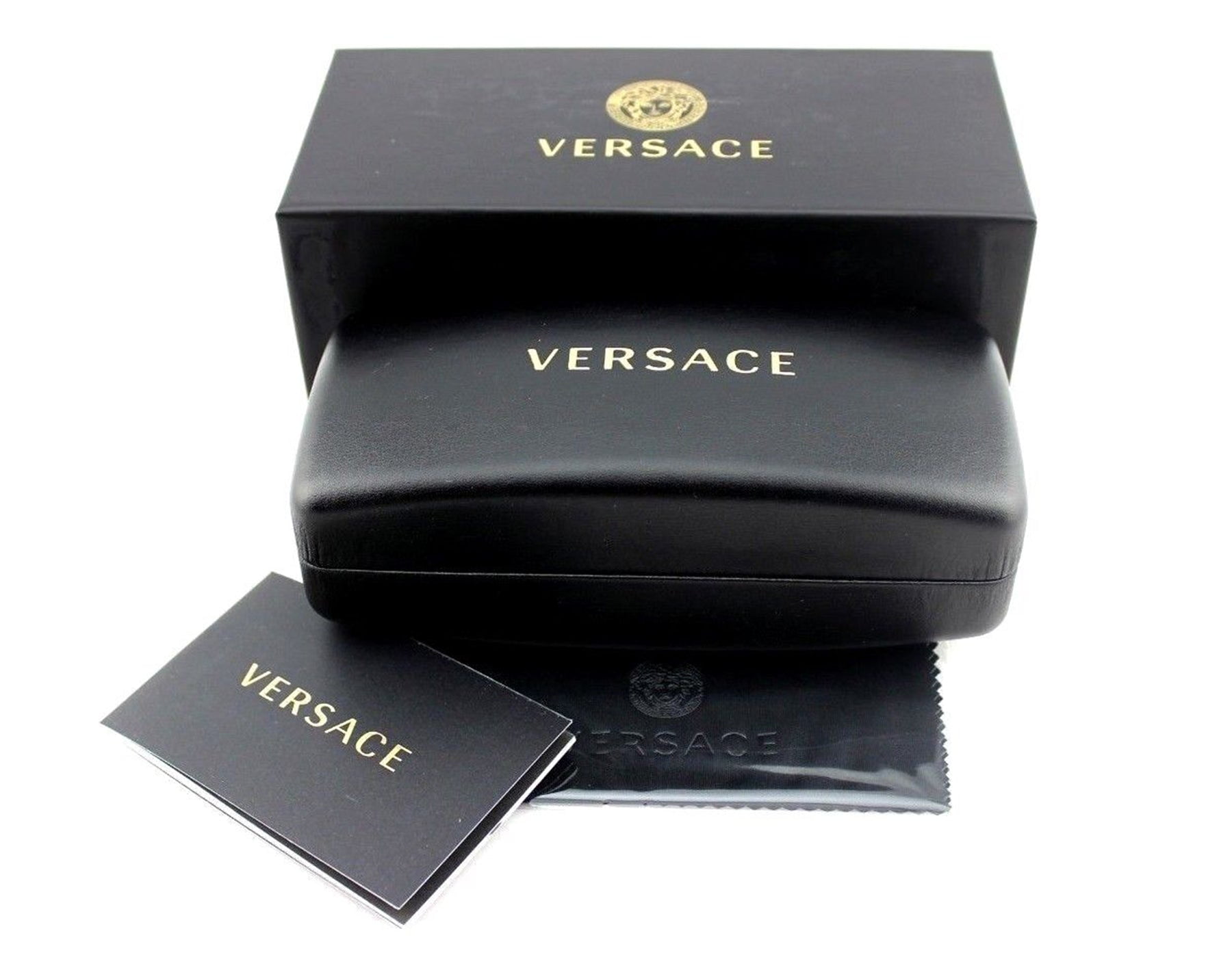 Versace Matte Black/Gold Eyeglasses, ®