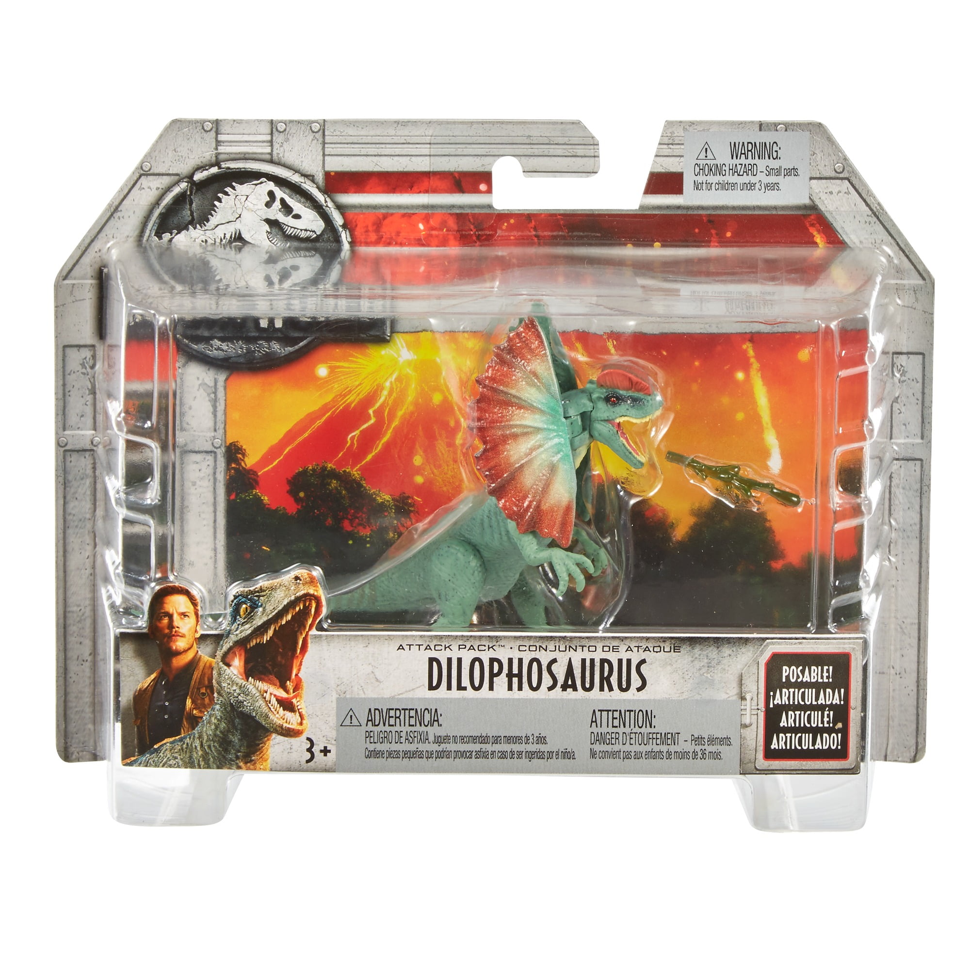 jurassic world attack pack dilophosaurus