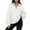 White, variant on Fiaer Quarter Zip Pullover Women Plus Size Loose Fit V Neck Trendy Sweatshirts Long Sleeve Lapel Collared Casual Comfort Pocket Tops White XL