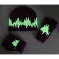 thumbnail image 2 of N'Ice Caps Big Kids Girls Hat Glove Set - Cable Knit and Sherpa Lined - Winter Purple, 2 of 2