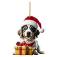 thumbnail image 2 of 2025 Christmas Dachshund Dog Tree Ornaments Cute 2D Acrylic Hanging Pendants Funny Sausage Dog Animal Decor for Holiday Party Home Decor Car Interior Wall Gifts Winter Decorations, 2 of 4