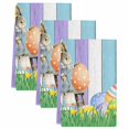 thumbnail image 2 of Easter Bunny Kitchen Towels Set of 3, Colorful Eggs Spring Grass Purple Blue Wooden Absorbent Dish Towels for Kitchen, Microfiber Hand Towel, Quick Drying Tea Towel for Cleaning Decorative Dishcloths, 2 of 7