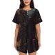 thumbnail image 1 of Balery Cool Skull Western Cowboy Conjunto de Pijama para Mujer con Estampado, Dos Piezas de Manga Corta y Shorts, Ropa de Dormir Suave con Cuello Redondo y Bolsillos-4X-Large, 1 of 6