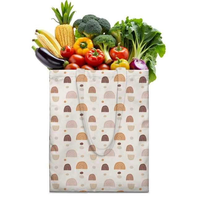 Sac de Magasinage en Toile Spatiale pour Bébé – Sac Fourre-Tout Réutilisable au Motif Coloré de Fusée, Étoiles et Lune