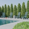 thumbnail image 2 of Flash Furniture Set of 4 Sawyer Commercial Modern 2-Slat Back Adirondack Chairs - Sea Foam All-Weather Poly Resin Lounge Chairs, 2 of 13
