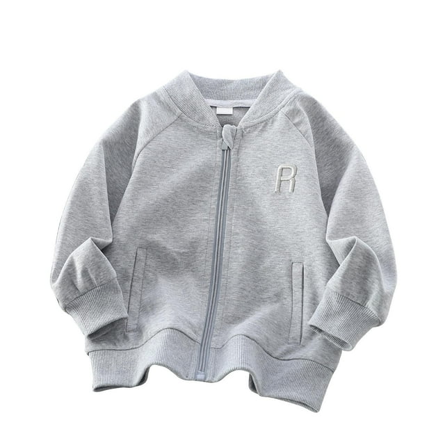 Veste Légère pour Filles à Fermeture Éclair Intégrale, Manteau d'Extérieur avec Poches