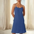 thumbnail image 4 of Cinvoph Robe d'Été pour Femmes à Encolure Carrée, à Volants, à Bretelles Spaghetti, Sans Manches, Mini-Robe, Robe de Plage pour Vacances et Fêtes, 4 of 6