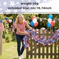 thumbnail image 6 of Blue Party Decorations American Flag Star Tinsel, Outdoor Hanging Holiday Decor Fireplace Mantel Front Yard Party Accents, 6 of 7