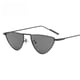 thumbnail image 5 of Gafas de sol de estilo europeo y americano con montura pequeña y forma de ojo de gato, con personalidad semicircular, a la moda, para mujer, 5 of 5