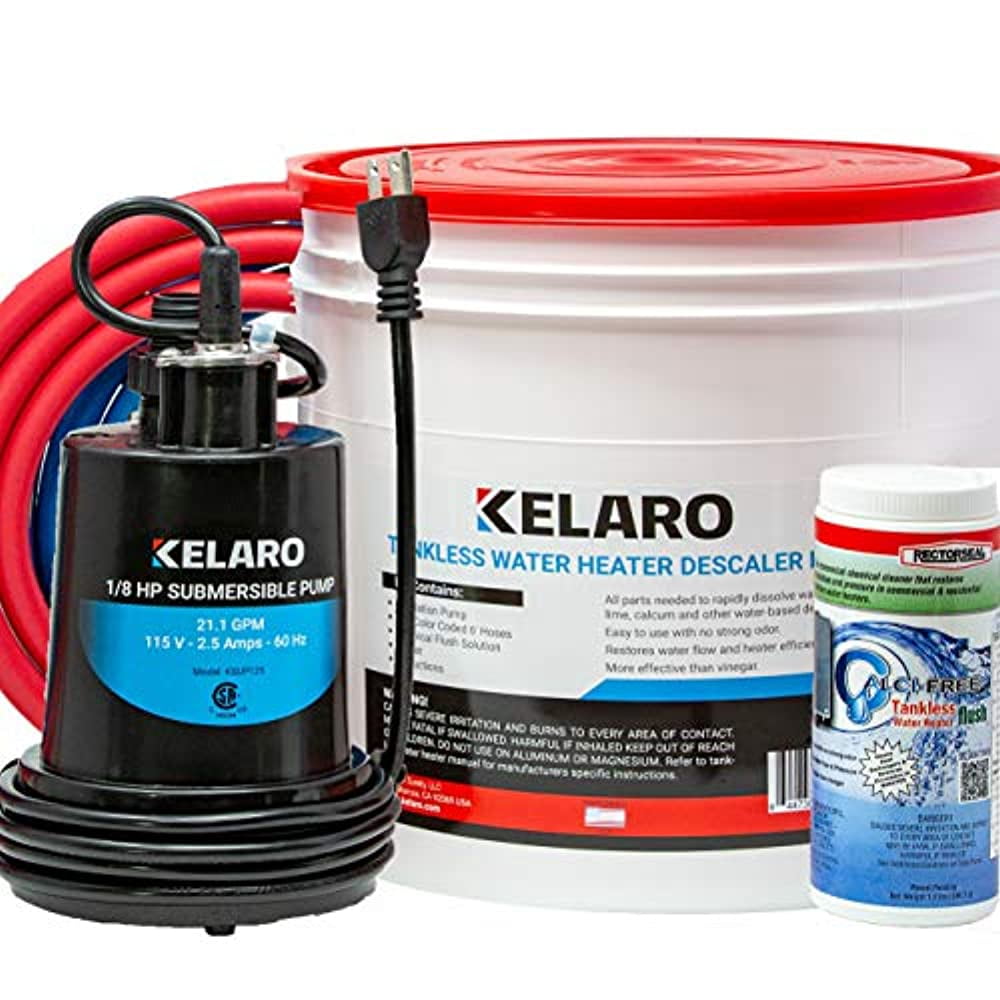Tankless Water Heater Flushing Kit with Rectorseal CalciFree by Kelaro
