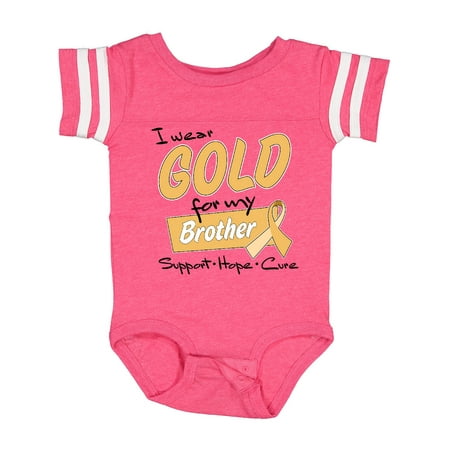 

Inktastic I Wear Gold for My Brother-Support Hope Cure Gift Baby Boy or Baby Girl Bodysuit