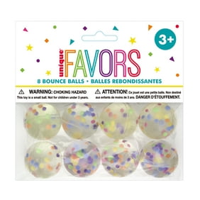 Unique Industries Assorted Colors Solid Print Birthday Party Favors, 8 Count