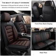 thumbnail image 2 of Fit for Nissan 98% Car Models Full Set Leather Car Seat Covers Waterproof Soft Car Seat Protectors Soft Vehicle Cushion Cover for Cars SUV Sedan（Black&Coffee）, 2 of 6