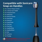 8 Pack Replacement Brush Heads, Compatible with Philips Sonicare Electric Toothbrush, 4pcs Precision Clean and 4pcs Whitening Clean Brush Heads,Black.