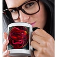 thumbnail image 2 of 3drose, Threads of Red Yarn in a Ceramic Bowl on a Wooden Table, 15oz Two-tone Black Mug, 2 of 6