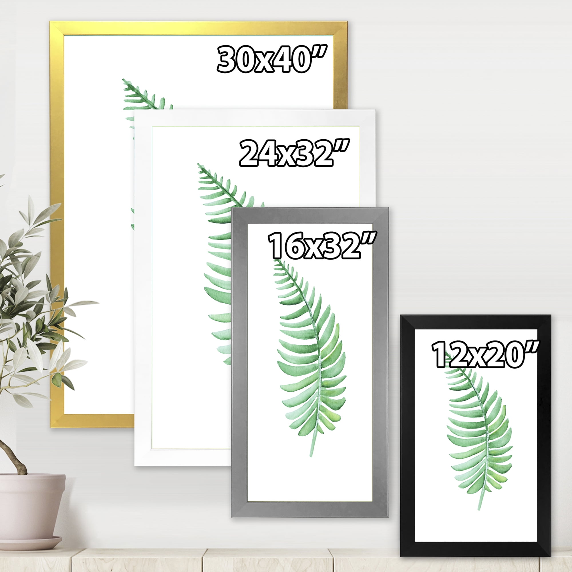 Designart 'Close Up Of Tropical Leaf Of Monstera III' Farmhouse Framed Art Print