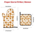 thumbnail image 2 of Pofeuu Yellow Biscuit Print Oven Mitts and Pot Holders 4 pcs Set,High Heat Resistant 500 Degree Extra Thicken Long Kitchen Cotton Oven Glove for Cooking, 2 of 6