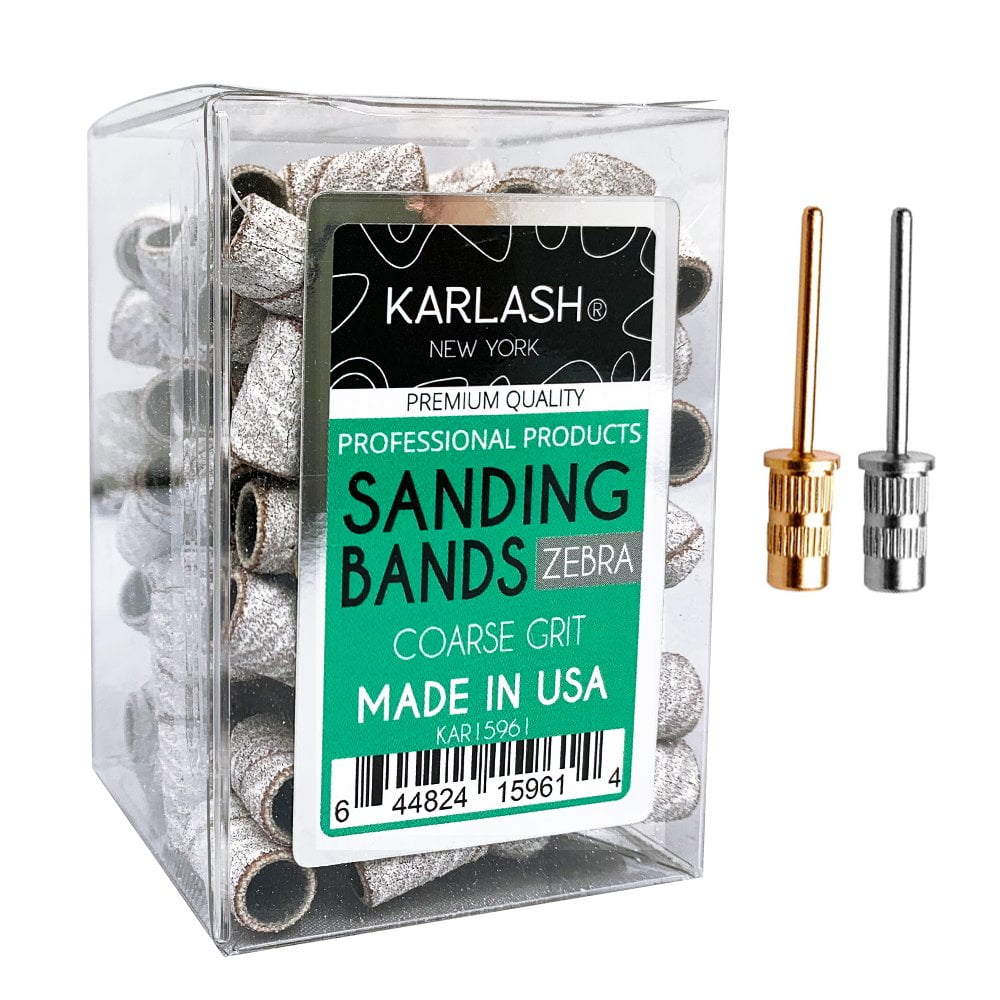 Karlash Professional Nail Sanding Bands Zebra Coarse Grit File + Free 2