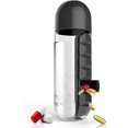 thumbnail image 1 of Pill Organizer Water Bottle 7 Day Medicine Holder With Weekly Dispensers Capsule Drink Bottle Black, 1 of 3