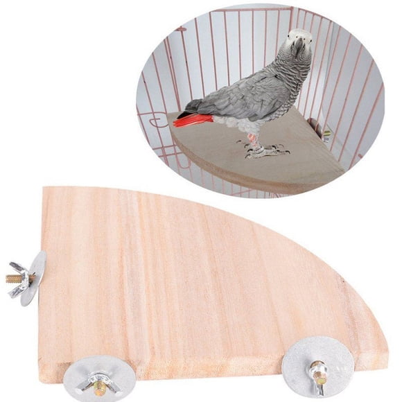 Support de Perchoir pour Oiseaux Plateforme Couleur Chinchilla Ventilateur Pédale Hamster Perroquet Planche(S)