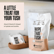 Wipe That Tush Flushable Wipes - Fragrance-Free - 1 pack of 30 individually wrapped wipes
