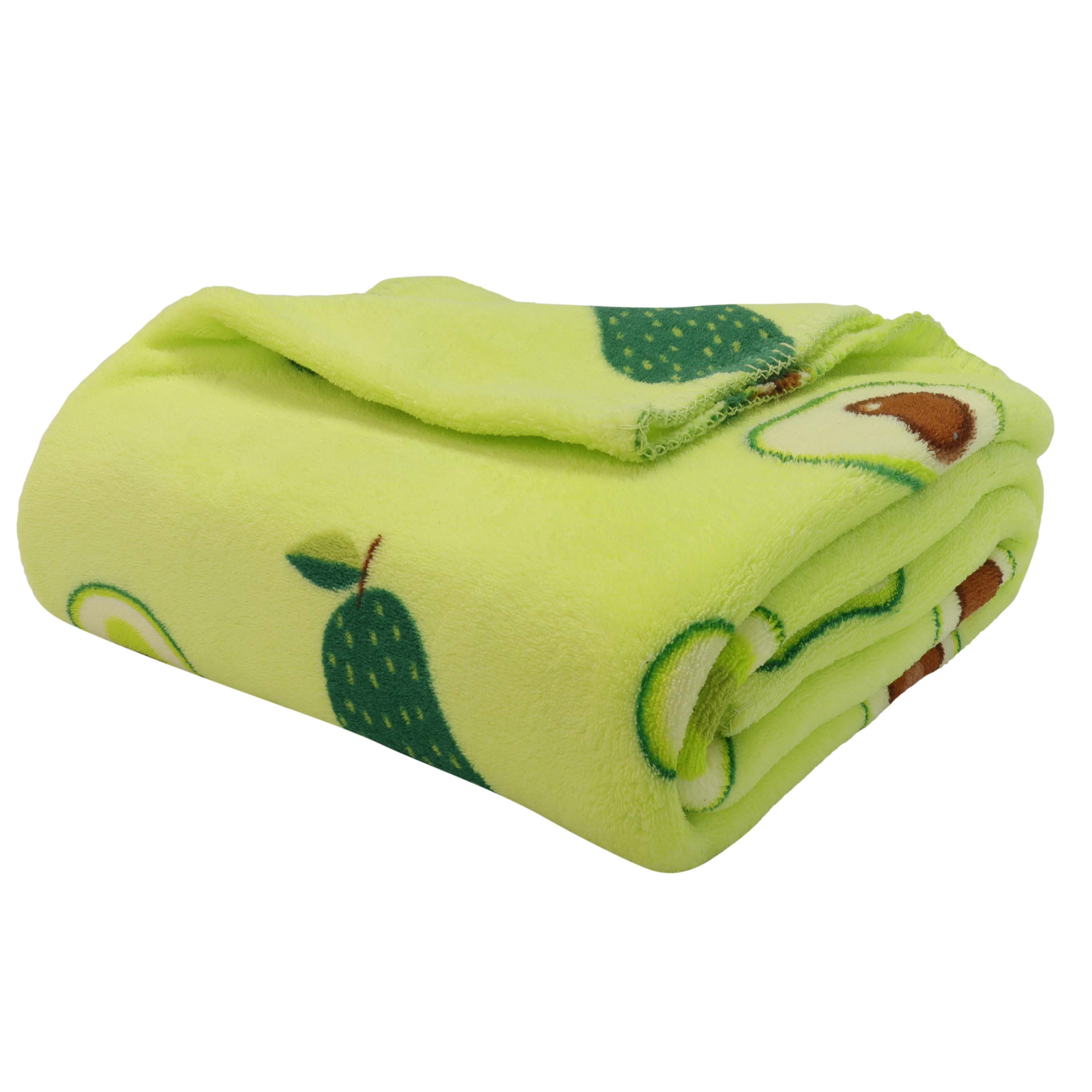 Mainstays Fleece Plush Throw Blanket, 50" x 60", Avocados, 2-Pack - image 5 of 11