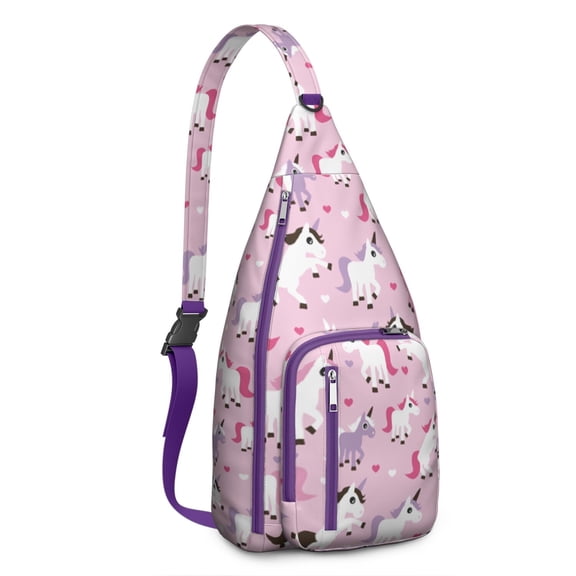 Unicorn Fantasy Sling Backpack – Mystical Rainbow Crossbody Bag for Teens, Lightweight Travel Shoulder Bag for Hiking & Everyday Use