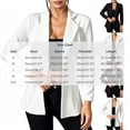 thumbnail image 3 of LEKWK Blazers for Women Business Casual Open Front Long Sleeve Suit Jacket Slim Fit Lapel Collar Elegant Workwear Coat for Office Meeting, 3 of 9