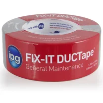 Intertape 6900 Duct Tape, 1.87 in W x 55 yd L, Poly Coated Cloth Backing, Silver, 7 M