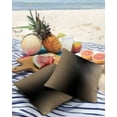 thumbnail image 3 of Pack of 2 Outdoor Pillow Covers, Ombre Abstract Gradient Khaki and Black Waterproof Square Throw Pillowcase Cushion Decorative Pillow Covers for Couch Patio Tent, 26x26 in, 3 of 6