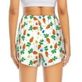 thumbnail image 4 of Xecao's Cute Carrot for a double-layer running short for women, perfect for gym, tennis, and more, featuring a convenient pocket., 4 of 9