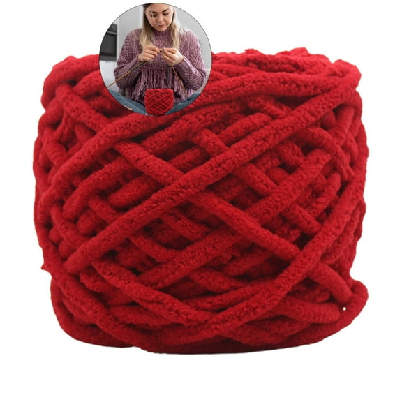 WNFJR Chunky Yarn for Crocheting, Thick Fluffy Soft Chenille Yarn Velvet Yarn for Making Blankets, Clothes, DIY Craft