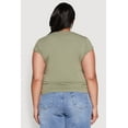 thumbnail image 5 of Women's Plus Size Side Ruched Tee, 5 of 5