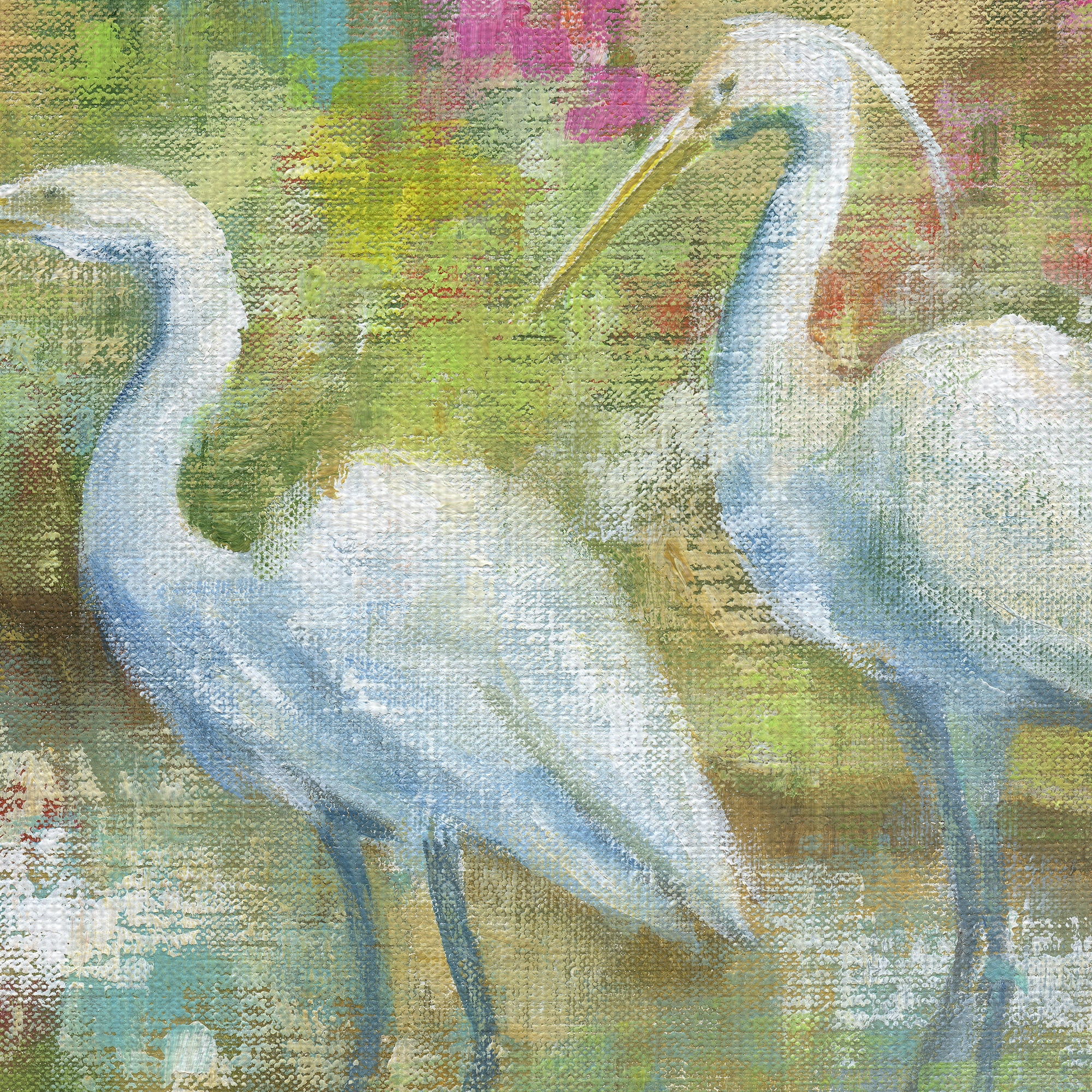 Masterpiece Art Gallery Egret Tapestry By Nan Canvas Art Print 16" x 20"