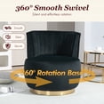 thumbnail image 5 of MOONMISS 360° Swivel Barrel Accent Chairs, Round Armchairs with Wide Upholstered, for Living Room, Bedroom, Black, 5 of 8
