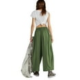 thumbnail image 4 of Women's Casual Loose Comfortable Wide Leg Pants Yoga Sweatpants Comfortable Home Sports Casual Pants Dark Green  X-Large, 4 of 7